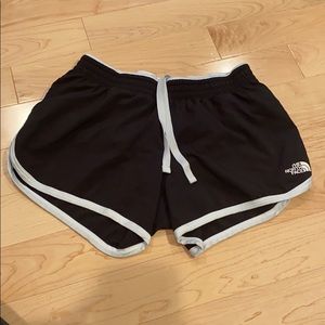 North Face Black and White Athletic Shorts